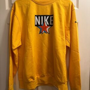Nike Men's Yellow Crewneck Sweater
